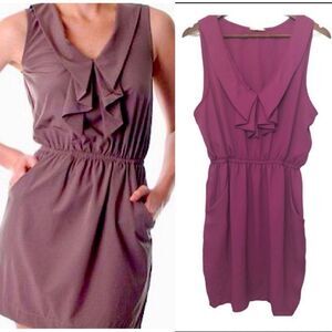 Urban outfitters Silence + Noise magenta purple ruffle flutter romantic dress L